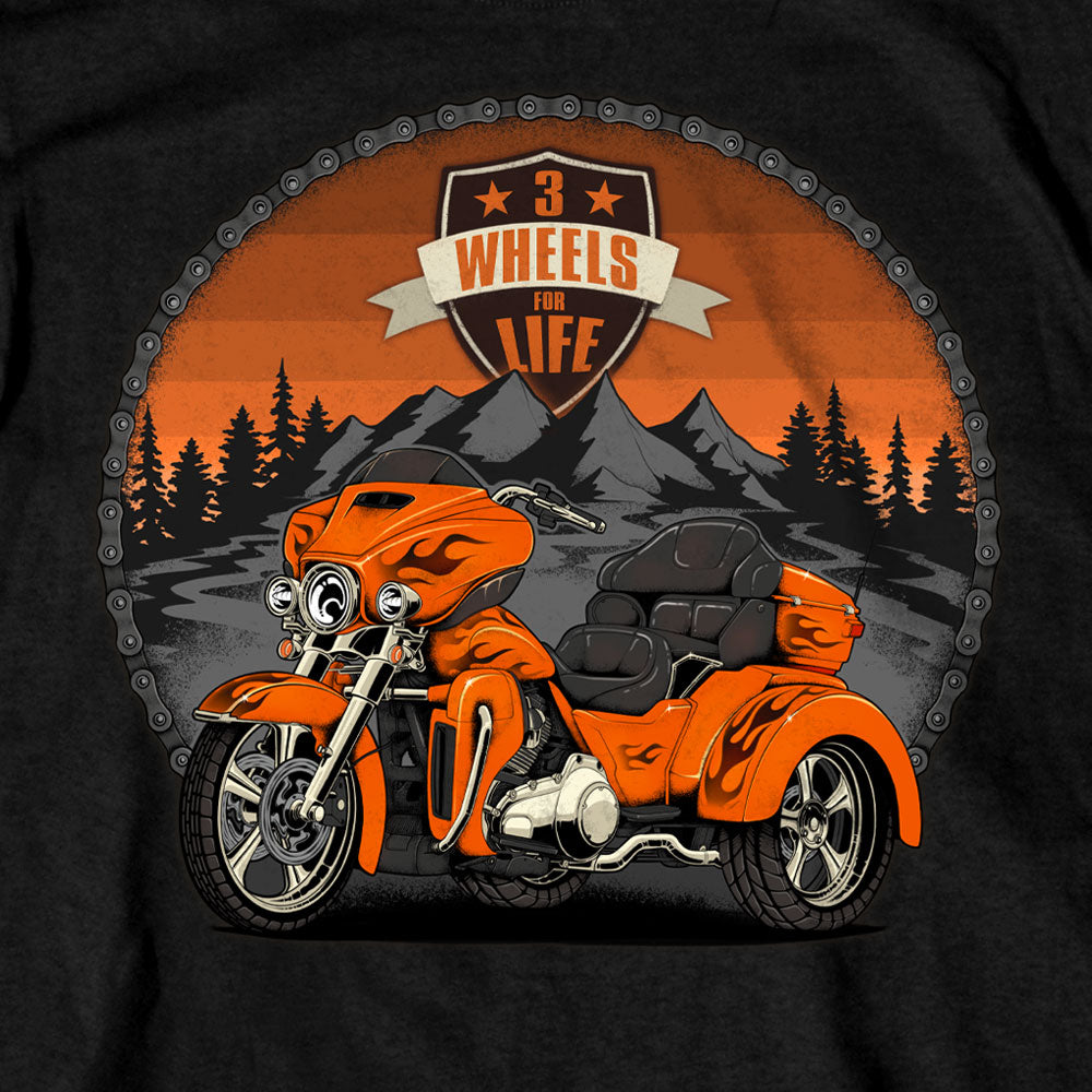 Hot leathers Trike Life SS Mens Black T-Shirt GMS1545