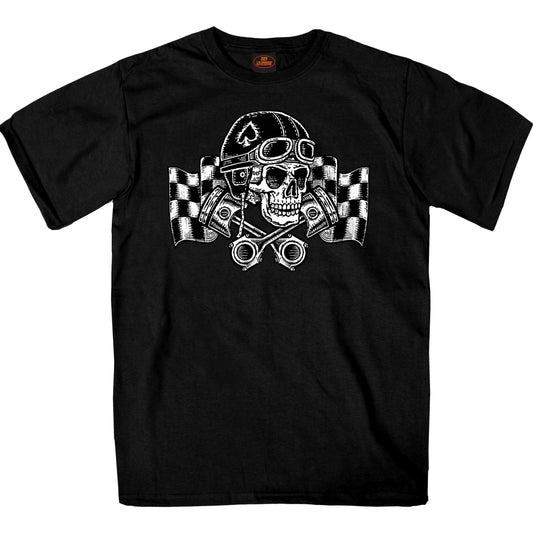 Hot Leathers Vintage Skull Men's Black T-Shirt