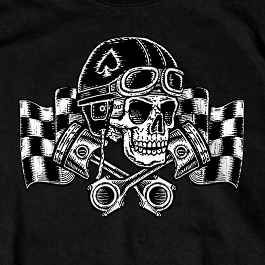 Hot Leathers Vintage Skull Men's Black T-Shirt