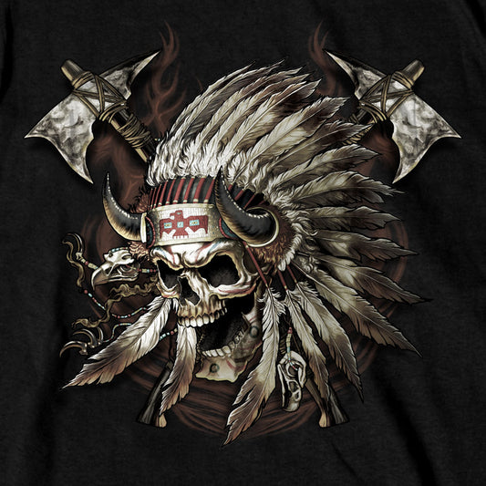 Hot Leathers Indian Chief Design Men's Tee