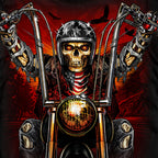 Hot Leathers Skull Rider Black T-Shirt GMS1551