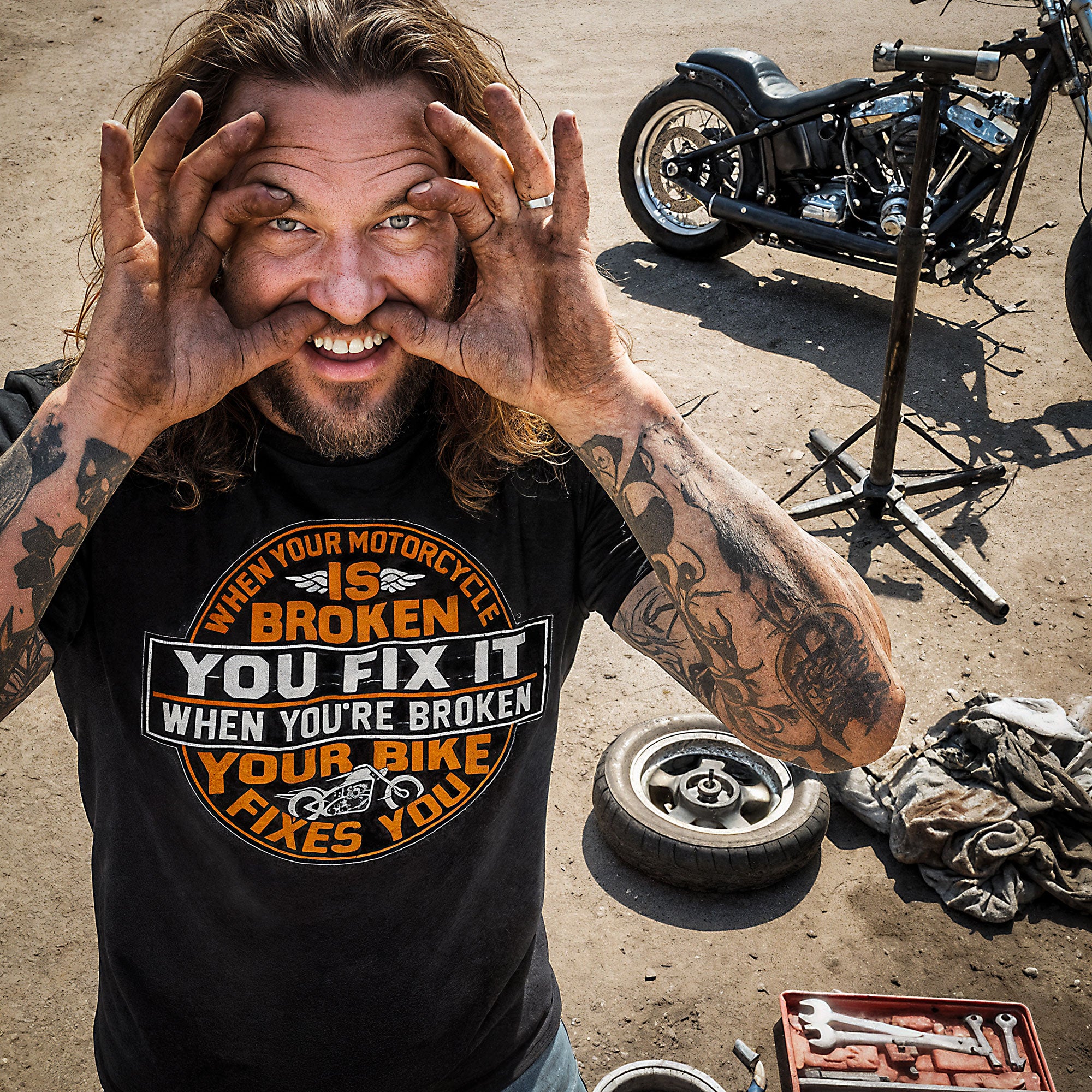 Hot Leathers Your Bike Fixes You Black T-Shirt GMS1552