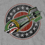 Hot Leathers Shark Bomb Mens Gray SS T-shirt GMS1563