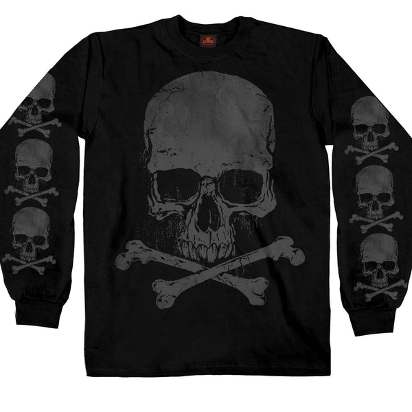 Jolly Roger X Bones Long Sleeve Shirt | Hot Leathers