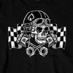 Hot Leathers Vintage Skull Long Sleeve Black T-shirt GMS2527