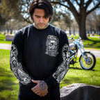 Hot Leathers Mori Momento Long Sleeve Black Shirt