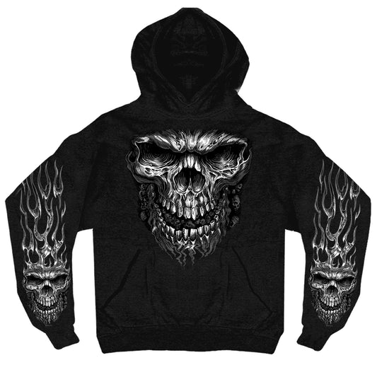 Hot Leathers Shredder Skull Pullover Sweatshirt