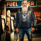 Hot Leathers GMZ4237 Men’s ‘Shredder Skull’ Black Hoodie with Zipper Closure