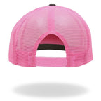 Hot Leathers Skeleton Hand Heart Black and Pink Trucker Hat GSH1054