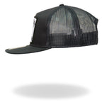 Hot Leathers GSH2007 Support Your Local Bartender Black and White Snapback Ball Cap