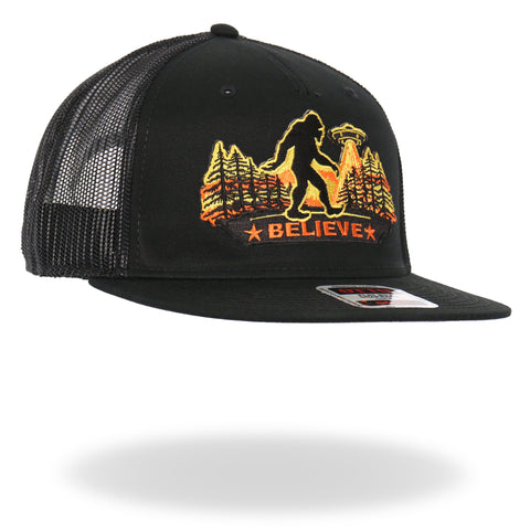 Hot Leathers Black Believe Bigfoot Snapback Hat GSH2029