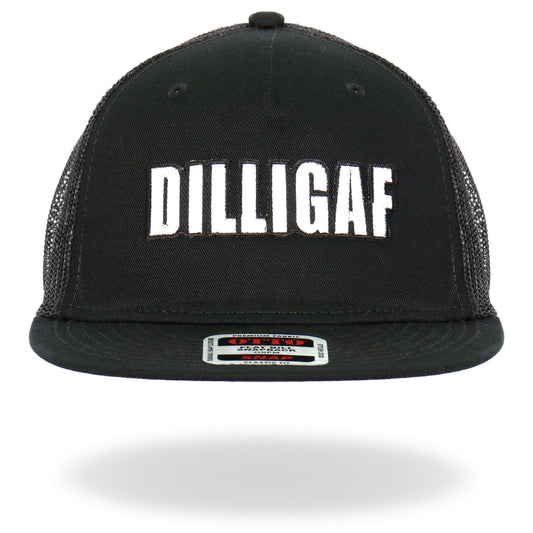 Hot leathers Black and White DILLIGAF Snapback Hat GSH2030