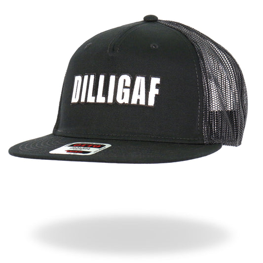 Hot leathers Black and White DILLIGAF Snapback Hat GSH2030