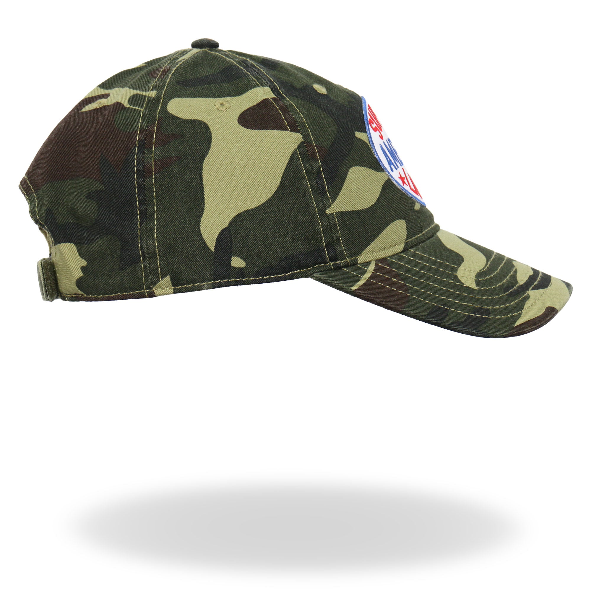 Hot Leathers Support American Labor Mens Camo Trucker Hat GSH3003