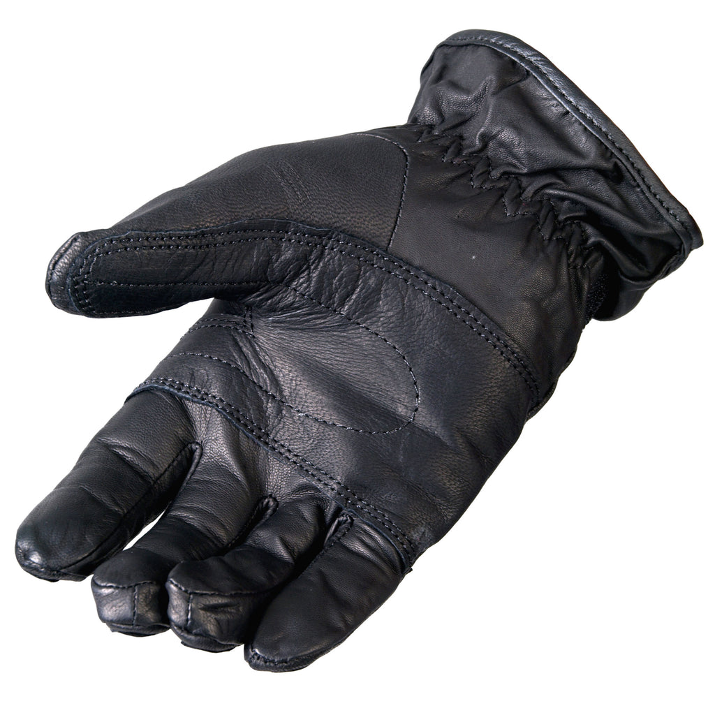 Hot Leathers Mens Gloves Unlined Leather Ribbed Knuckles GVM1002