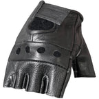 Hot Leathers GVM1004 Unlined Fingerless Leather Gloves with Padded Palm GVM1004