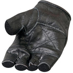 Hot Leathers GVM1004 Unlined Fingerless Leather Gloves with Padded Palm GVM1004