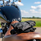 Hot Leathers Mens Gloves Naked Leather Fingerless with Padded Gel Palm GVM1011