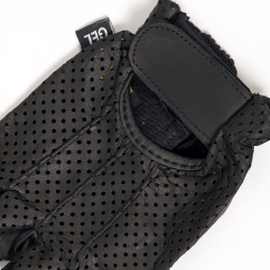 Hot Leathers GVM1016 Unlined Fingerless Vented Leather Gloves with Padded Gel Palm