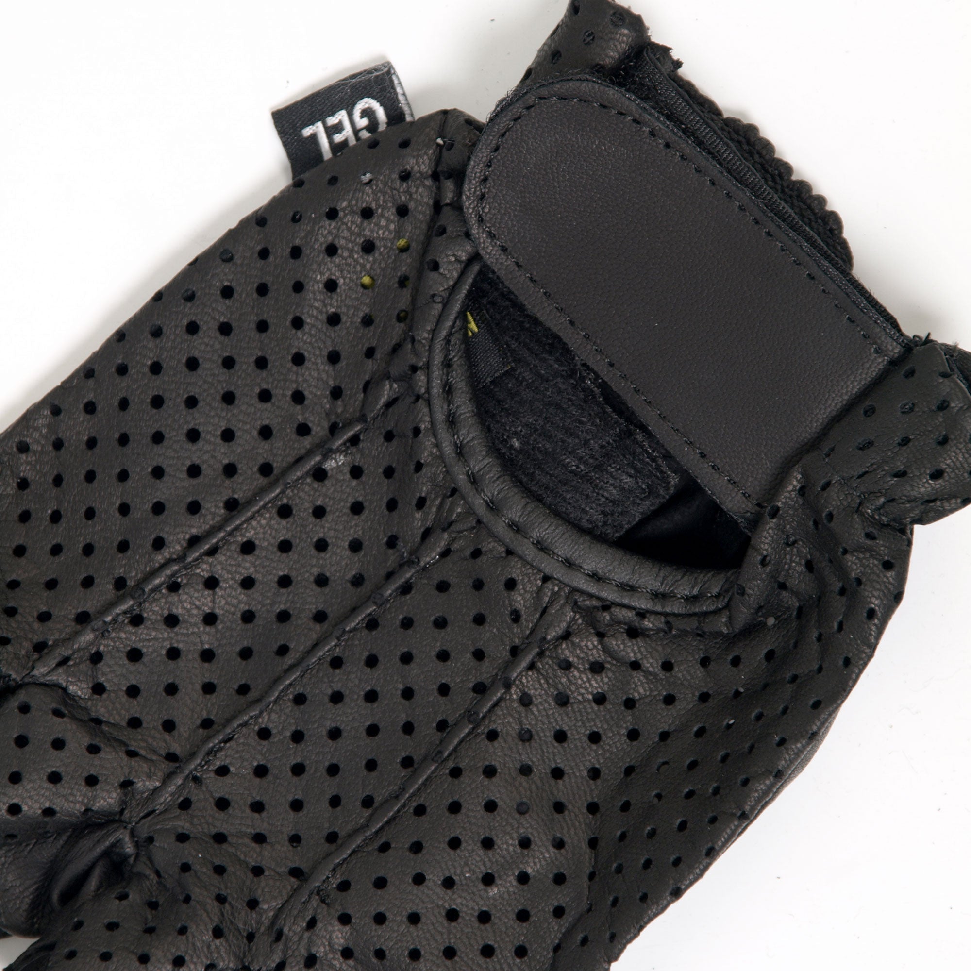 Hot Leathers GVM1016 Unlined Fingerless Vented Leather Gloves with Padded Gel Palm