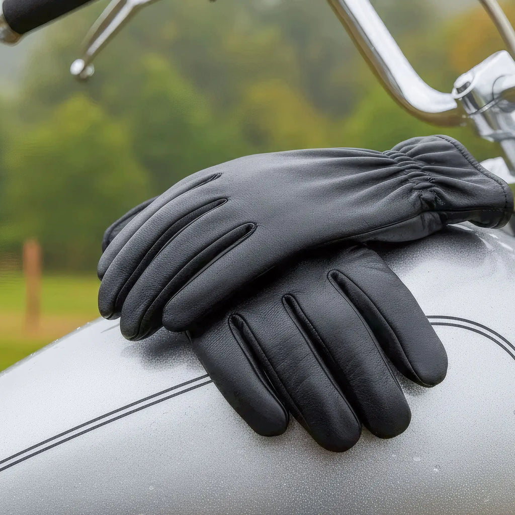 Hot Leathers Mens Gloves Leather Waterproof Riding Glove GVM1018
