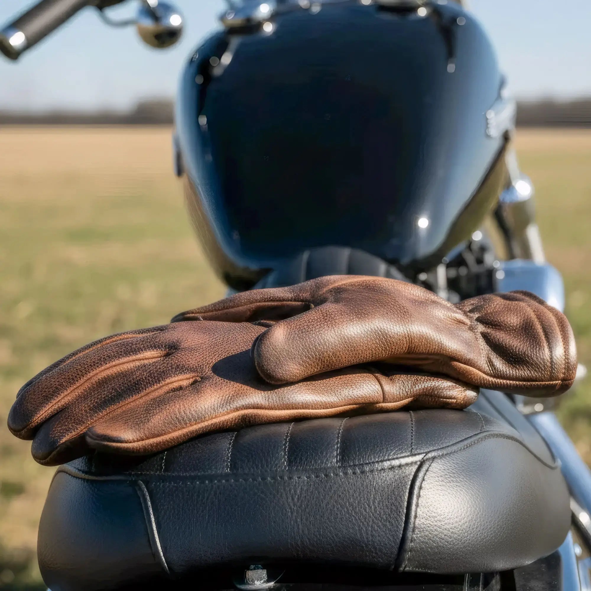 Hot Leathers Distressed Brown Driving Gloves GVM1029