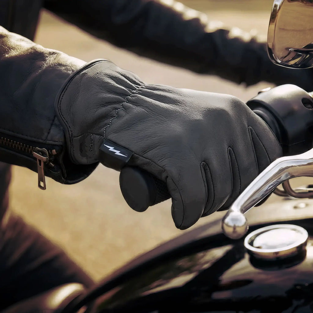 Hot Leathers Midnight Matte Leather Gloves GVM1030