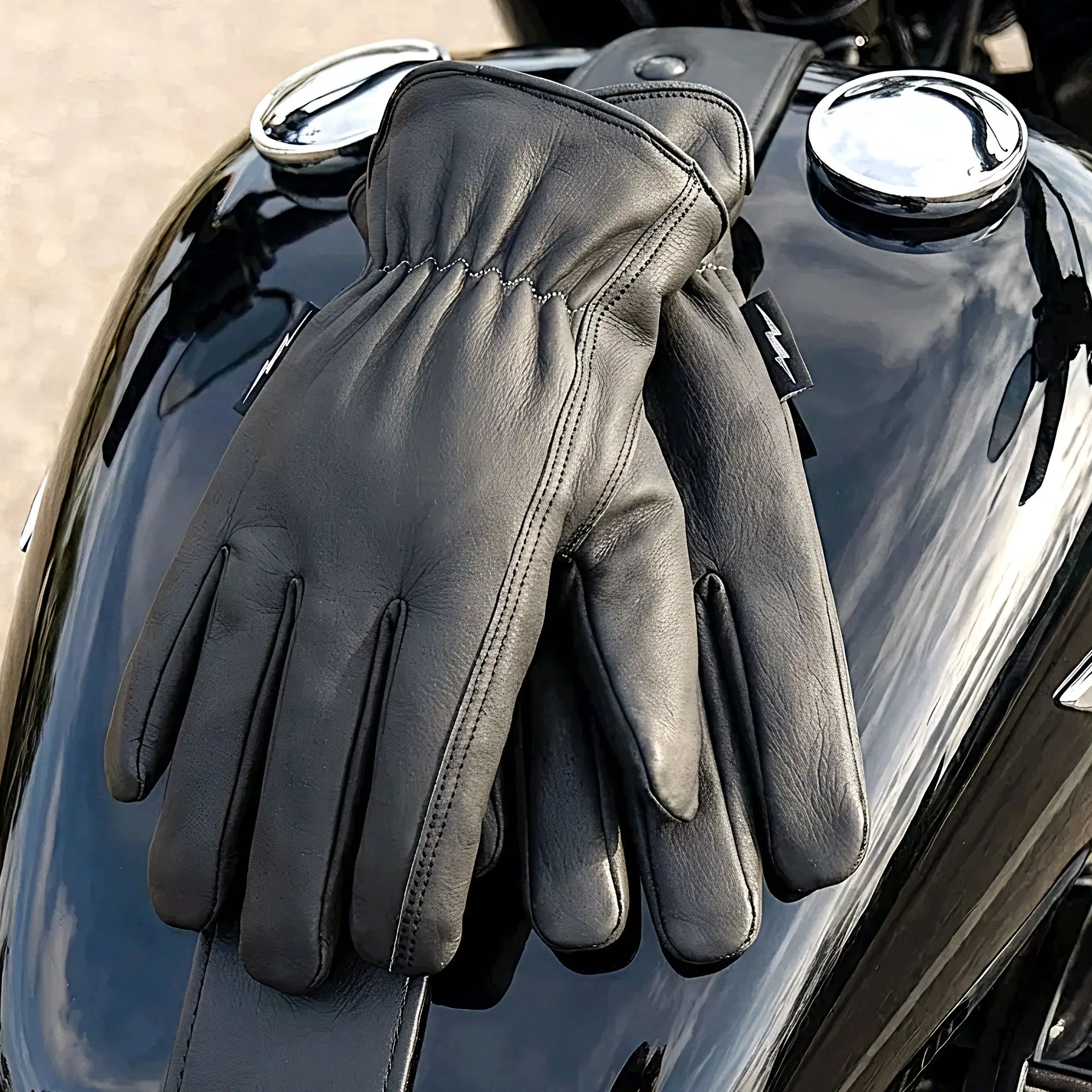 Hot Leathers Midnight Matte Leather Gloves GVM1030