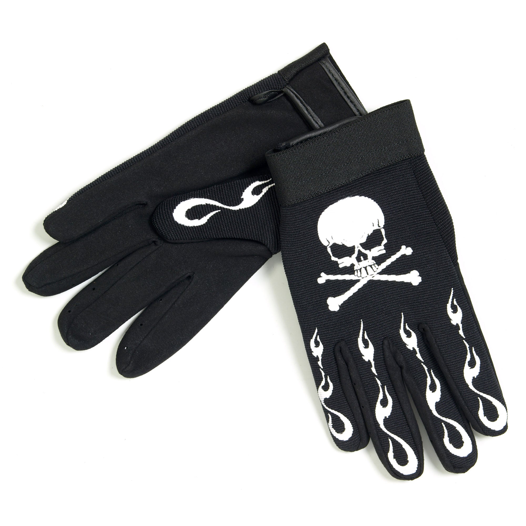 Hot Leathers Mens Gloves Skull and Crossbones Mechanics Design GVM2006