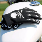 Hot Leathers Mens Gloves Skull and Crossbones Mechanics Design GVM2006