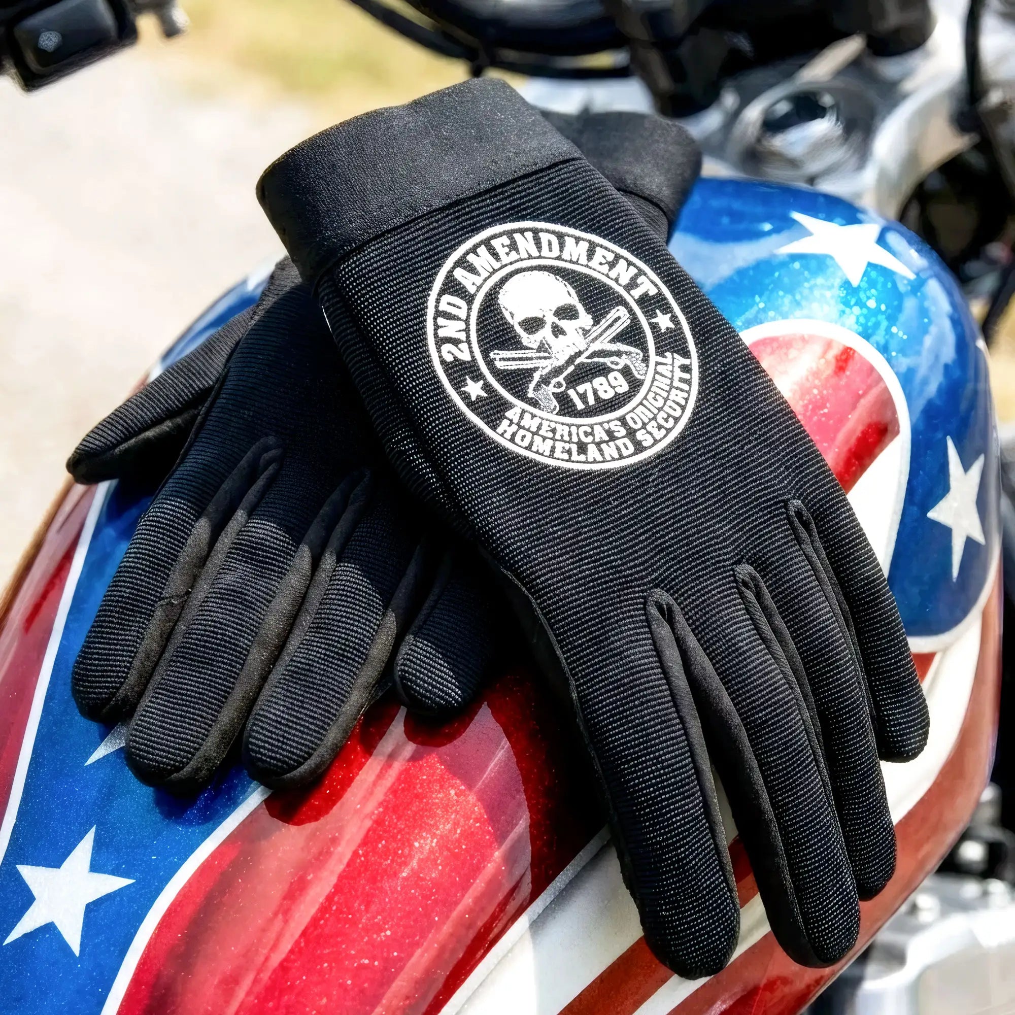 Hot Leathers GVM2013 2nd Amendment America's Original Homeland Security Mechanics Gloves