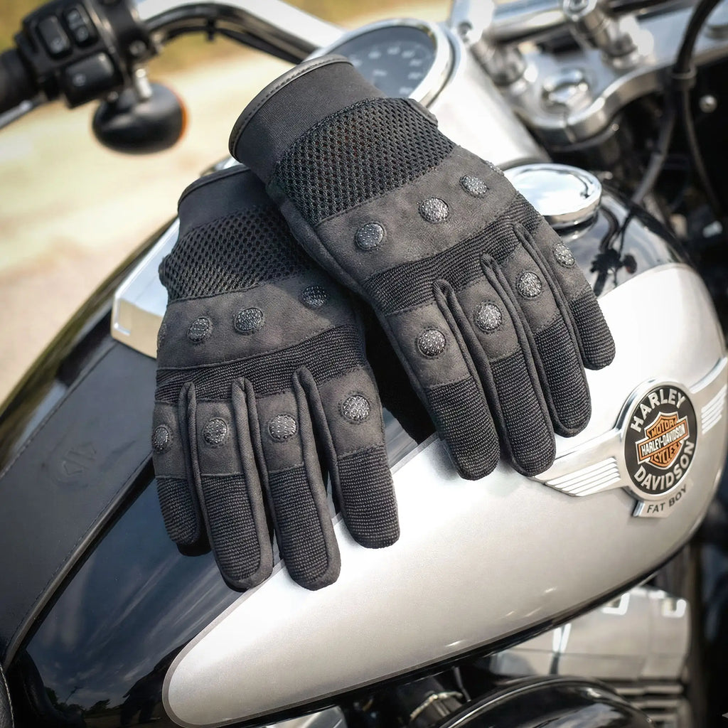 Hot Leathers Padded Knuckle Mechanic Gloves