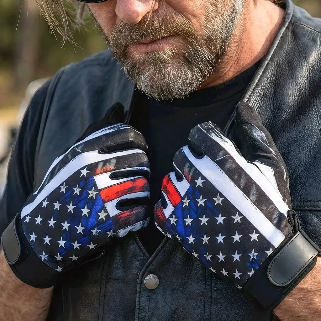 Hot Leathers GVM3002 Vintage American Flag Mechanics Glove