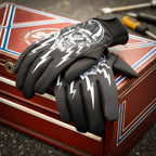 Hot Leathers GVM3005 Sublimated 3/4 Skull Mechanics Glove