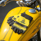 Hot Leathers GVM3011 Leather Don't Tread on Me Fingerless Gloves
