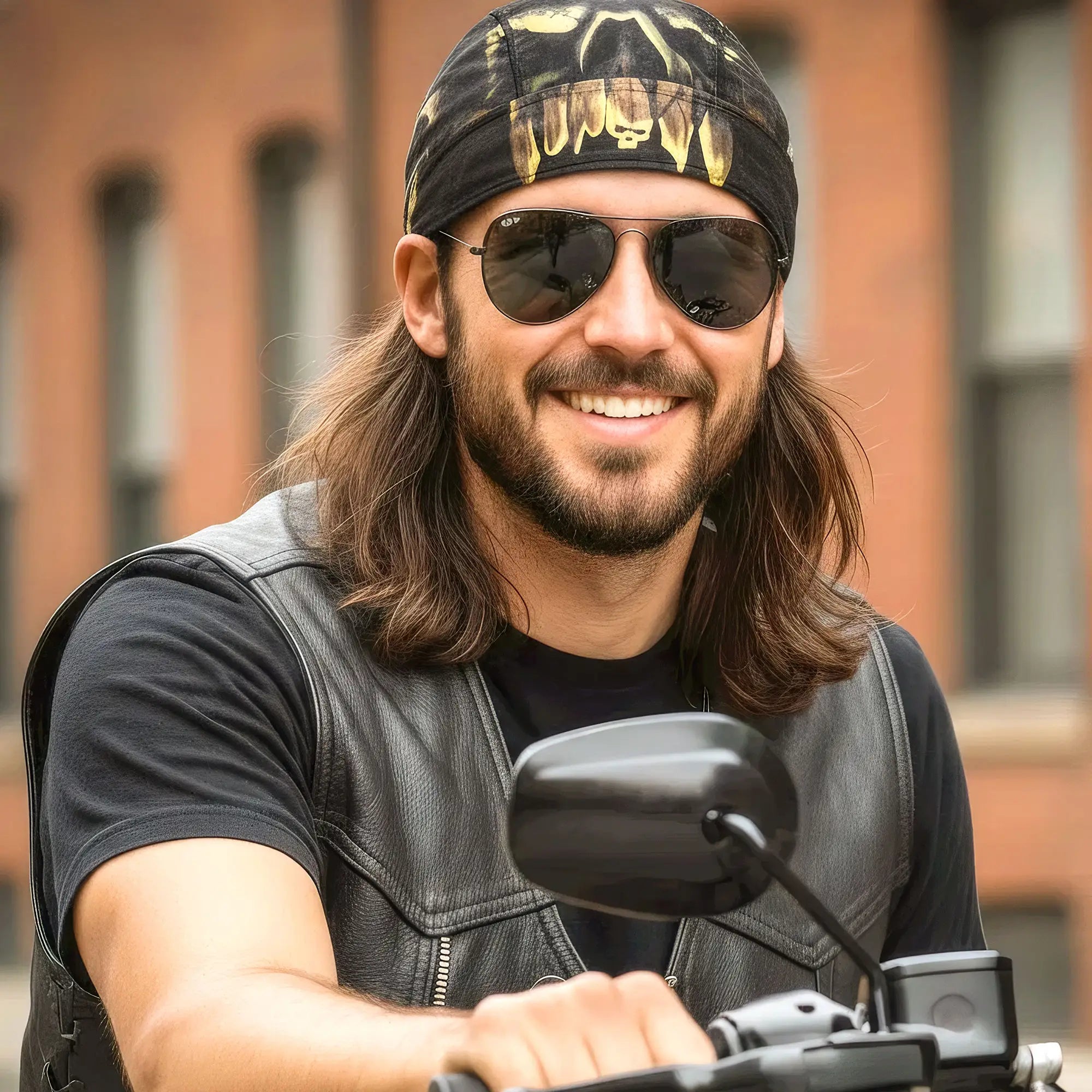 Hot Leathers Skull Cavern Lightweight Headwrap HWH1019