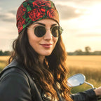 Hot Leathers Roses Lightweight Headwrap HWH1119