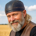 Hot Leathers Brown Rub-Off Seam Medium Weight Leather Headwrap HWL1008