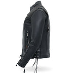Hot Leathers JKL1025 Ladies Motorcycle style Lace Up Sleeves Leather Biker Jacket