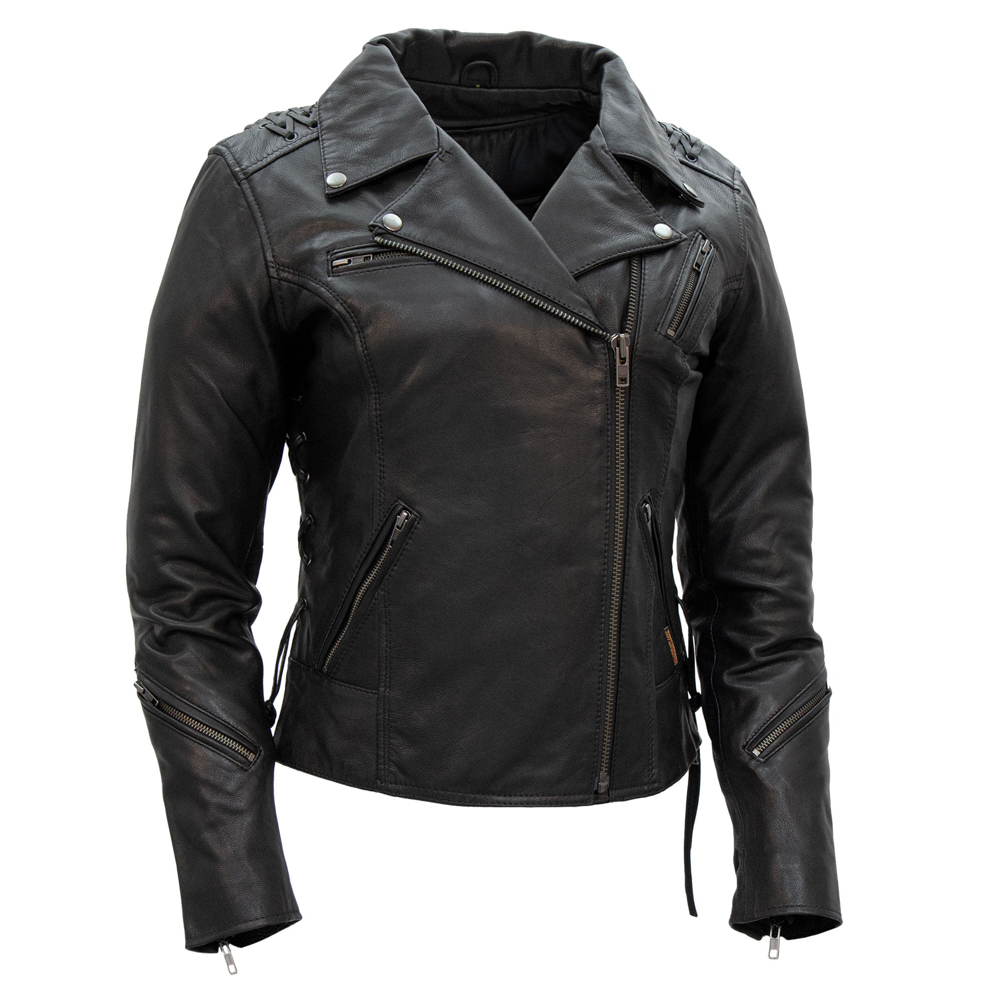 Hot Leathers JKL1027 Ladies Black Lace Detail Carry Conceal Leather Mo