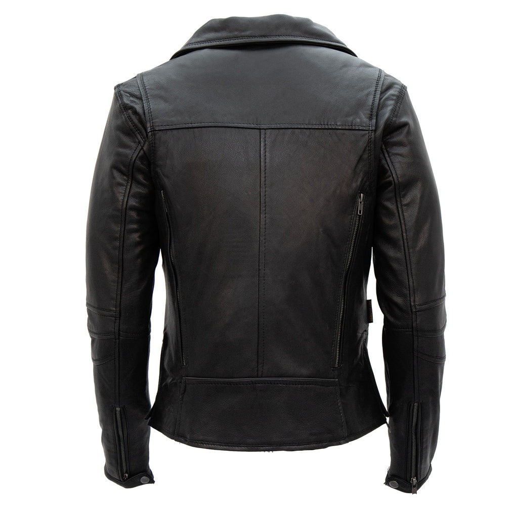 Hot Leathers JKL1029 Ladies Leather Motorcycle Concealed carry Biker Jacket with Vents and Side Zippers