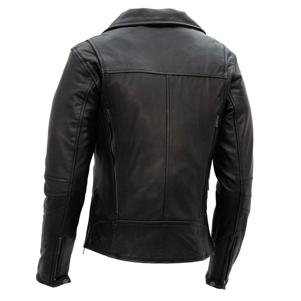 Hot Leathers JKL1029 Ladies Leather Motorcycle Concealed carry Biker Jacket with Vents and Side Zippers