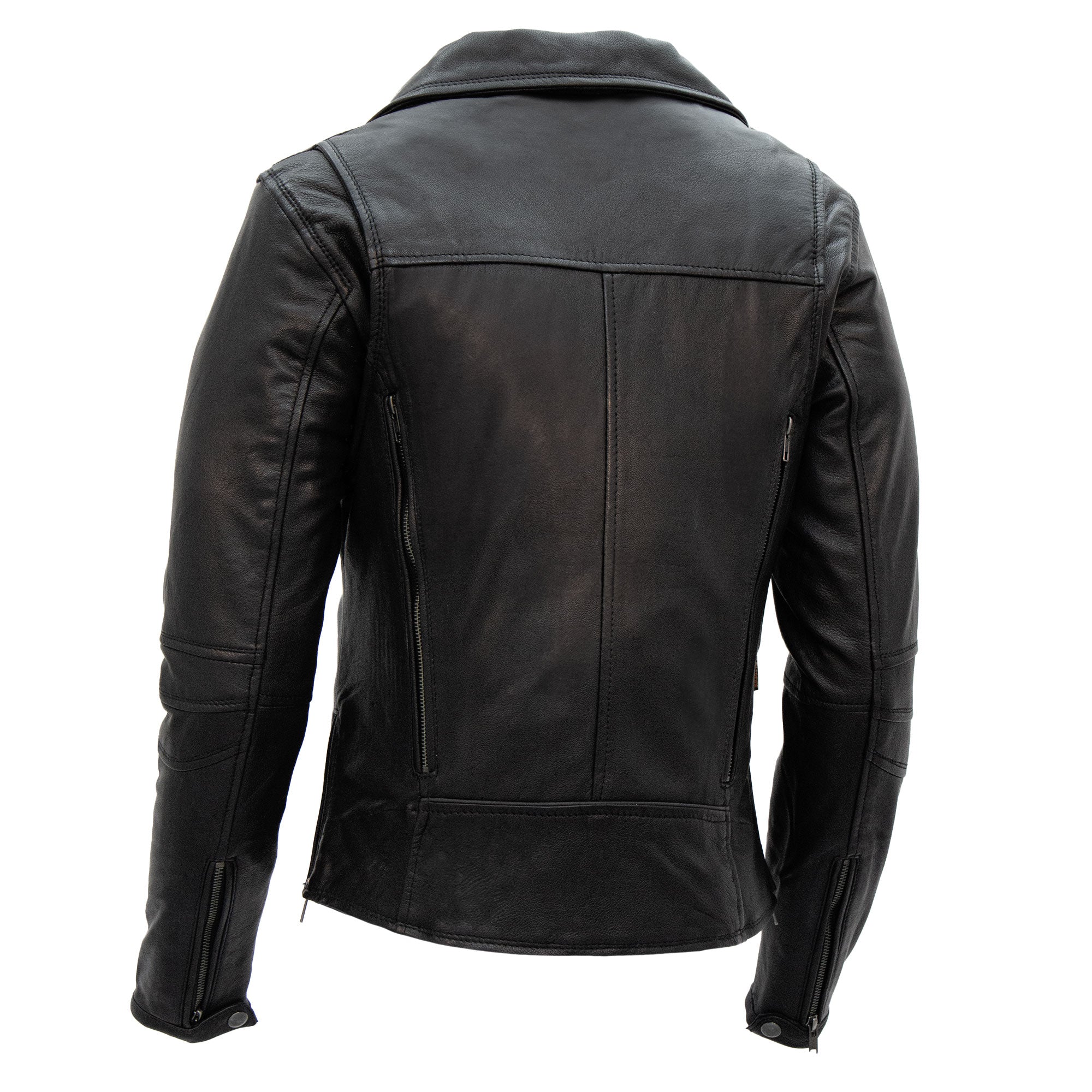 Hot Leathers JKL1029 Ladies Leather Motorcycle Concealed carry Biker Jacket with Vents and Side Zippers
