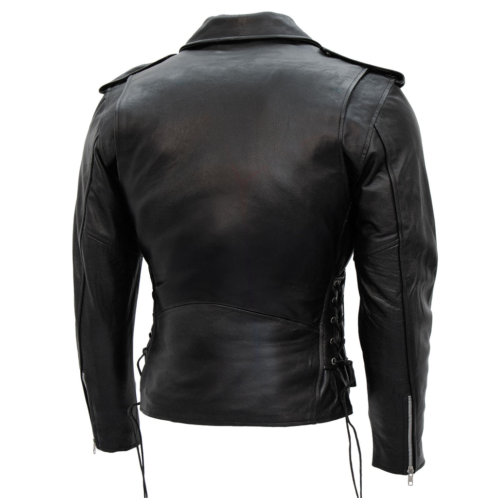 Hot Leathers JKM1002 Classic Men’s Motorcycle Leather Jacket with Zip Out Lining