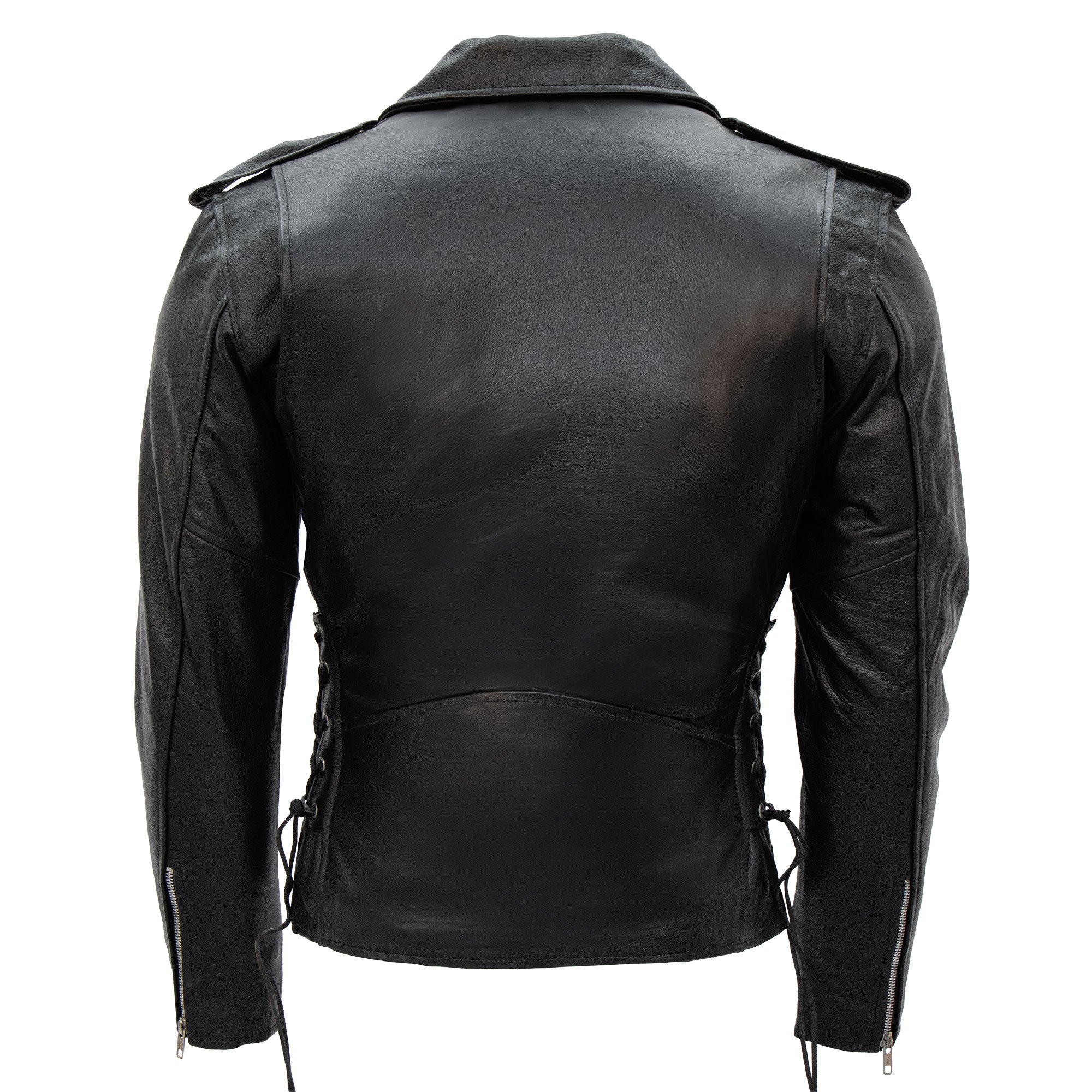 Hot Leathers JKM1002 Classic Men’s Motorcycle Leather Jacket with Zip Out Lining