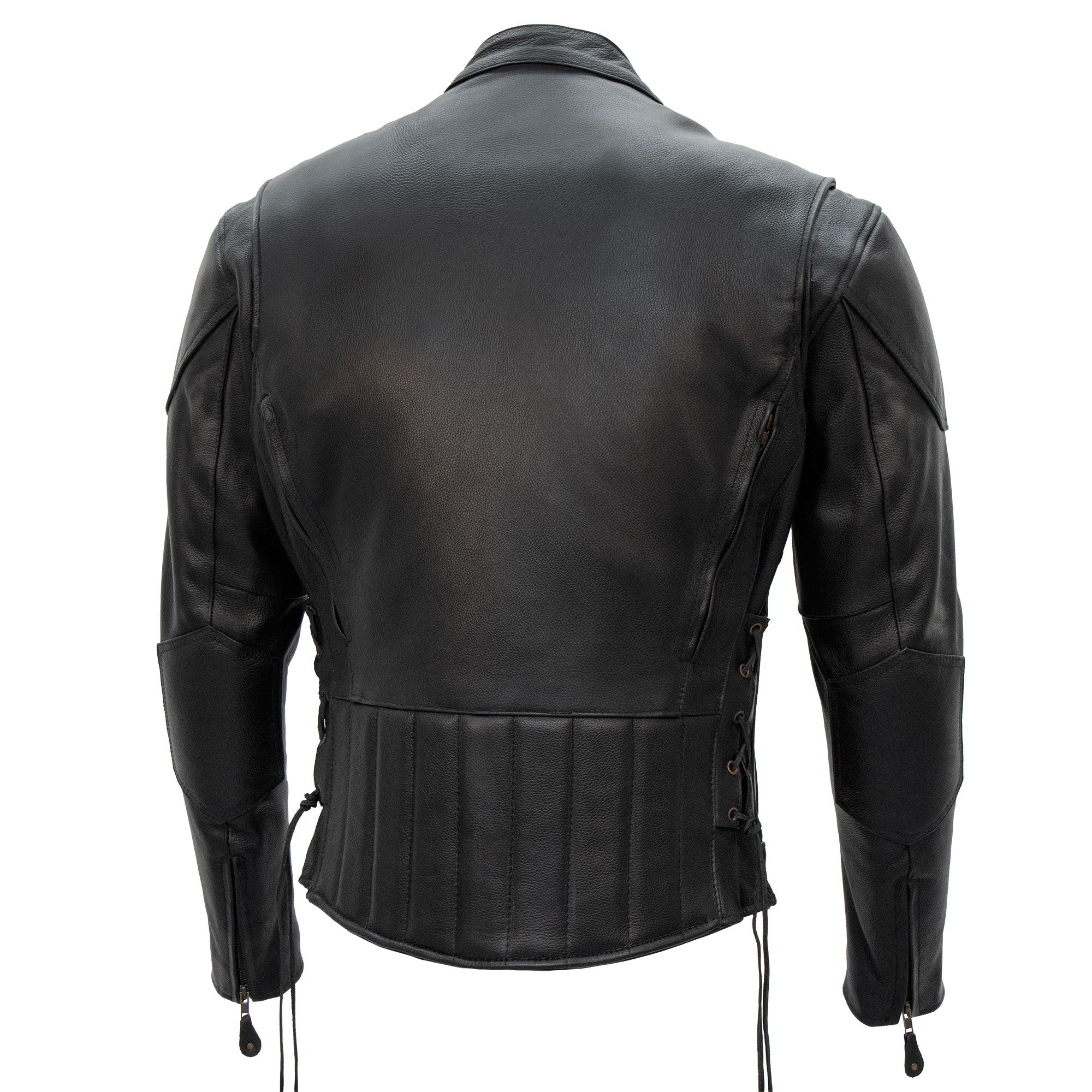 Hot Leathers JKM1010 Men's Motorcycle Vented Leather Biker Jacket