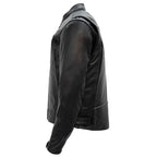 Hot Leathers JKM1021 Men's Black Leather Motorcycle Biker Carry and Conceal Vented Scooter Jacket