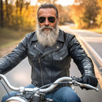 Hot Leathers JKM1022 Mens Motorcycle Leather Biker Jacket with Concealed Carry Pocket
