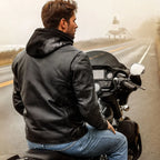 Hot Leathers JKM1031 Men’s Biker  ‘Skull and Bones’ Leather Motorcycle Jacket with Flannel Lining