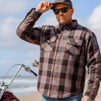 Hot Leathers Men's 'Deadman' Multi/Color Cotton Flannel Shirt - Button Front - Riding Protective Wear - JKM3010